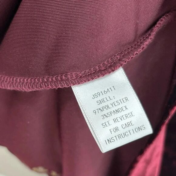 The Room Velvet Cardigan Floral Open Front Red size medium - Picture 3 of 5